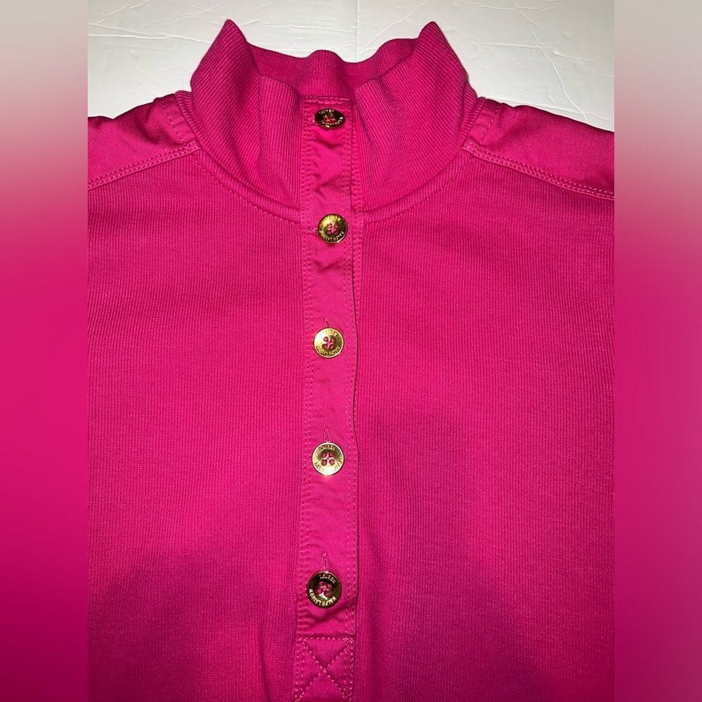 Ralph Lauren Pink Quarter Button Up Sweatshirt - Picture 4 of 12
